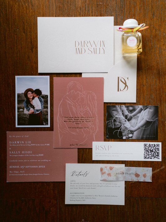 Custom Wedding Invitation | Darwin & Sally