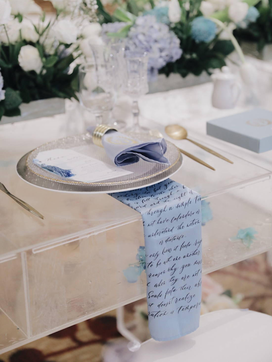 Calligraphy Napkin & Menu | Dwayne & Felicia