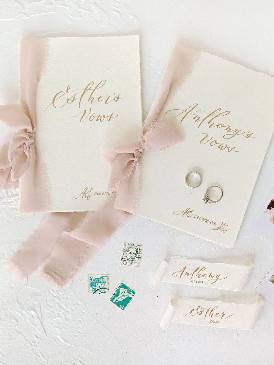 Wedding Calligraphy Keepsake | Esther & Anthony