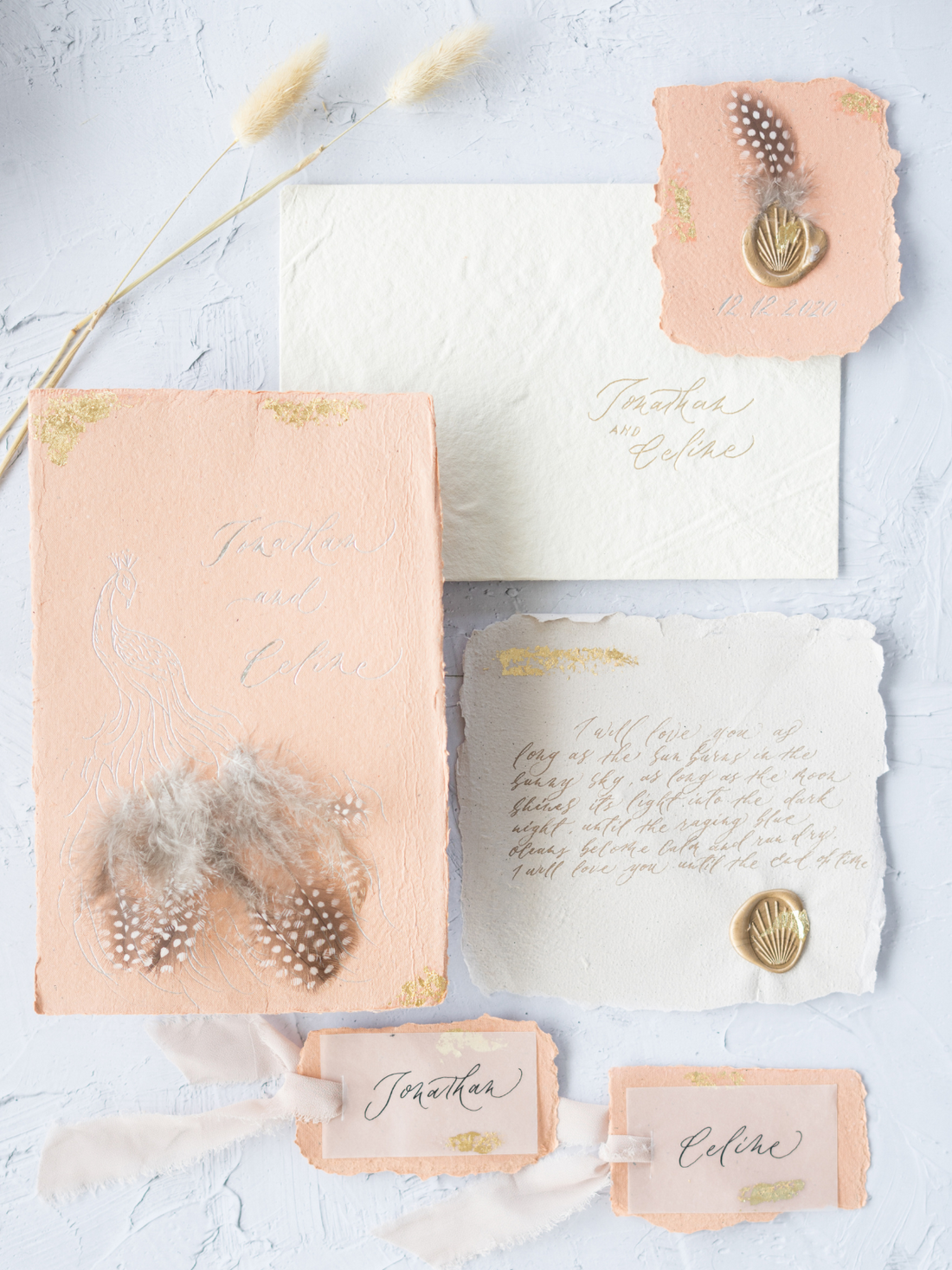 Personalised Calligraphy Keepsake | Celine & Jonathan